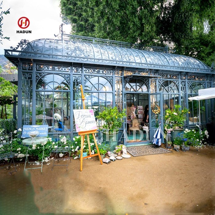 Backyard Decor Wrought Iron Victorian Garden Greenhouse for Sale