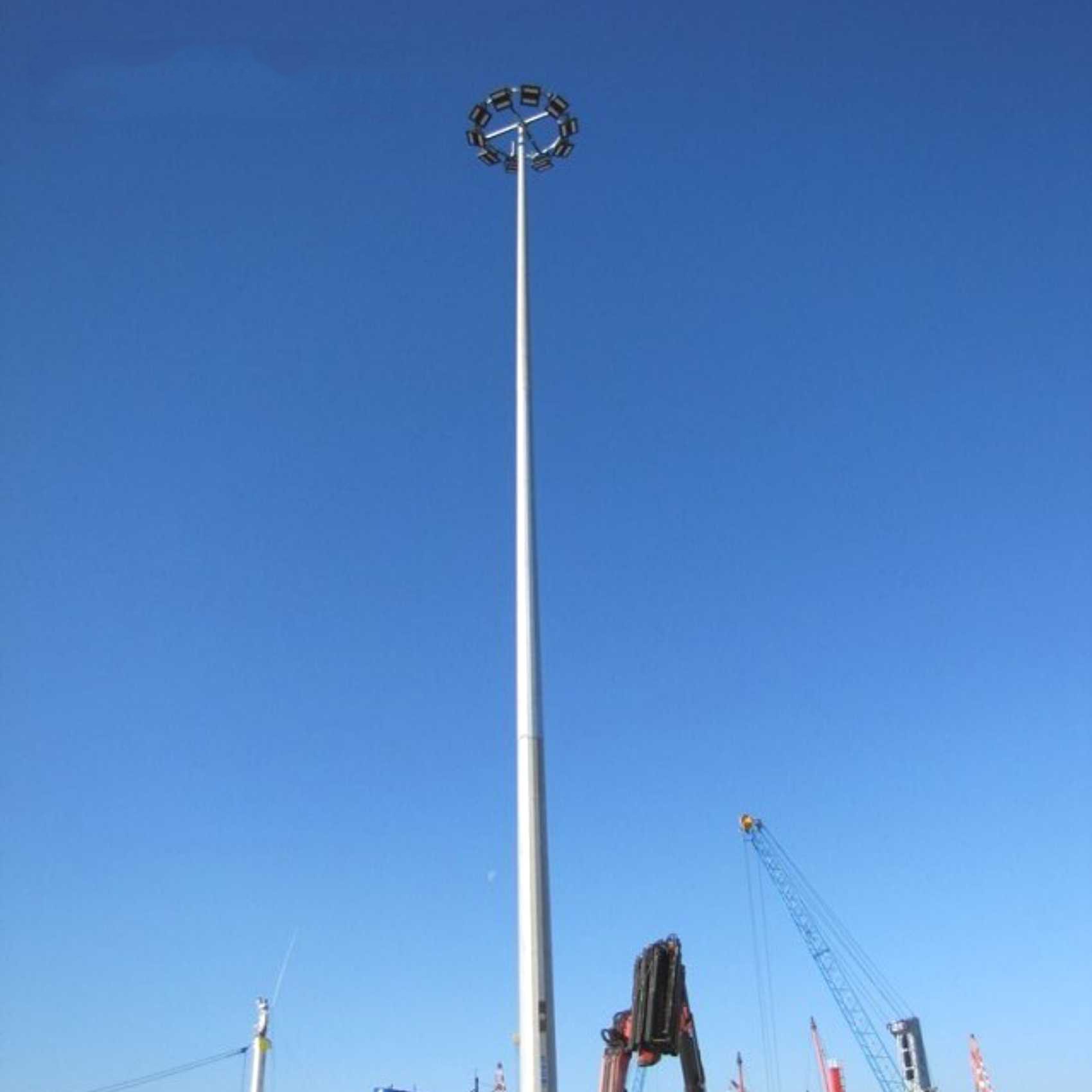 Manufacturer free design 15m 18m 20m 25m 30m hot-dip galvanized steel stadium light tower high mast light pole