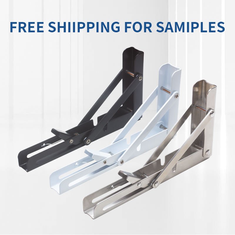 Cheap Wholesale Furniture Hardware Custom Floating Stainless Steel L Corner Bracket Mounting Folding Shelf Wall Brackets