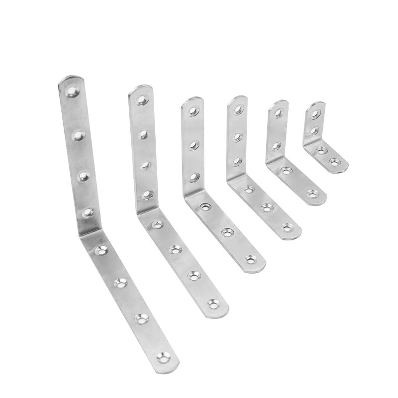 Furniture Hardware L Shape Steel Flat Angle Bracket Iron Metal Cabinet Frame Corner Bracket Fastener Steel Flat Angle Bracket