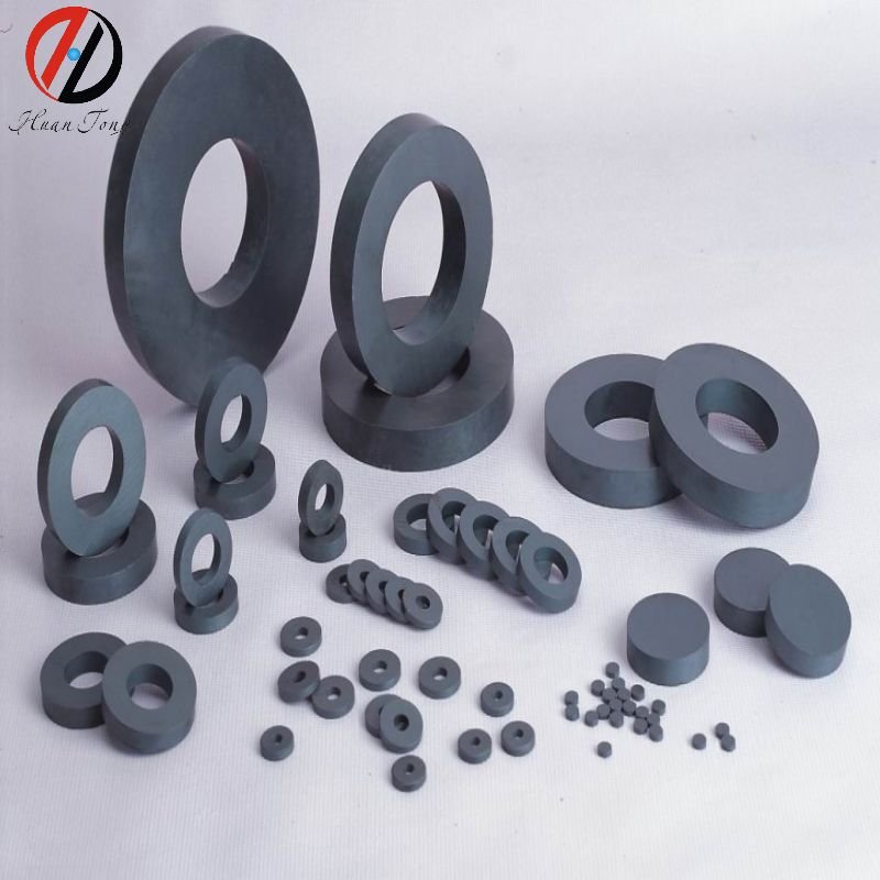 Fashion Style Top Quality Round Ferrite Magnet Gold Medal Supplier OD60 xID32 x 10mm Large C8 Ceramic Ring Magnets For Speaker
