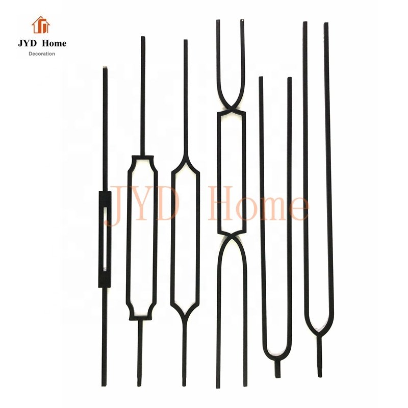 JYD Home Ornamental Interior Wrought Iron Staircase Spindles for Wood Railings (New style 002)