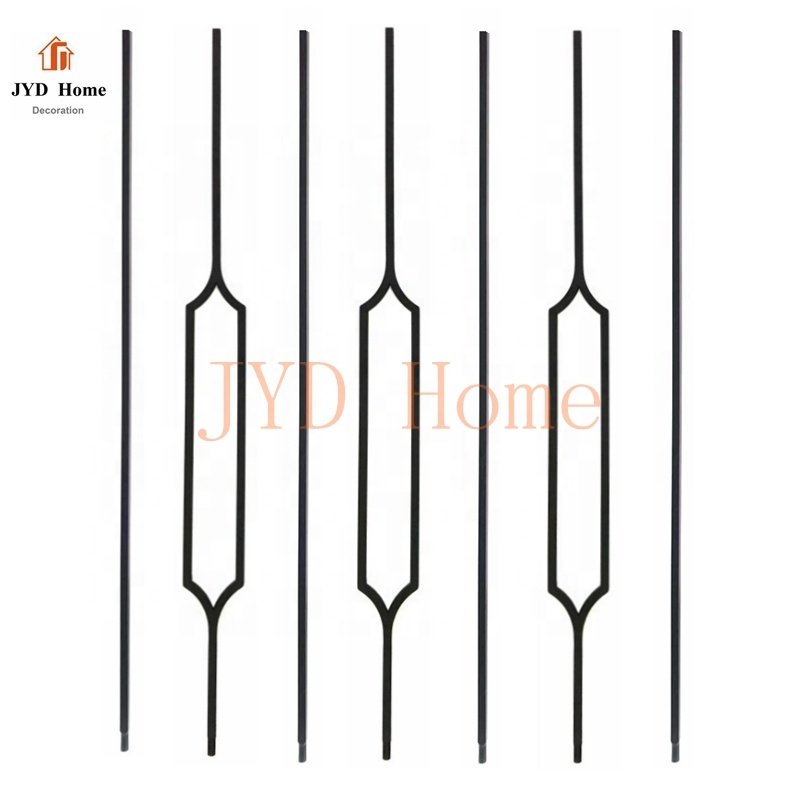 JYD Home Ornamental Interior Wrought Iron Staircase Spindles for Wood Railings (New style 002)