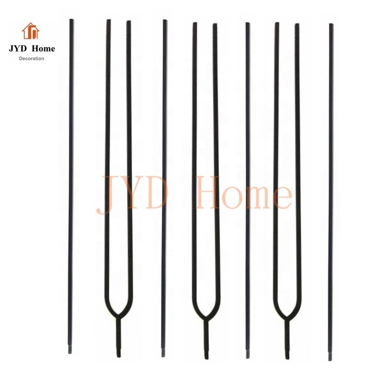 JYD Home Ornamental Interior Wrought Iron Staircase Spindles for Wood Railings (New style 002)