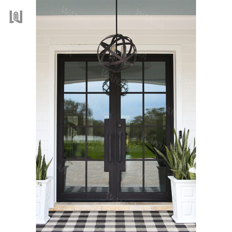 Minimalist Modern Design Exterior Entry Iron Door Front Entry Wrought Iron Door Exterior Wrought Iron Door