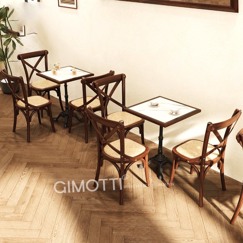Coffee Shop Bar furniture Industrial Bistro Vintage Metal Furniture Restaurant Tables And Chairs