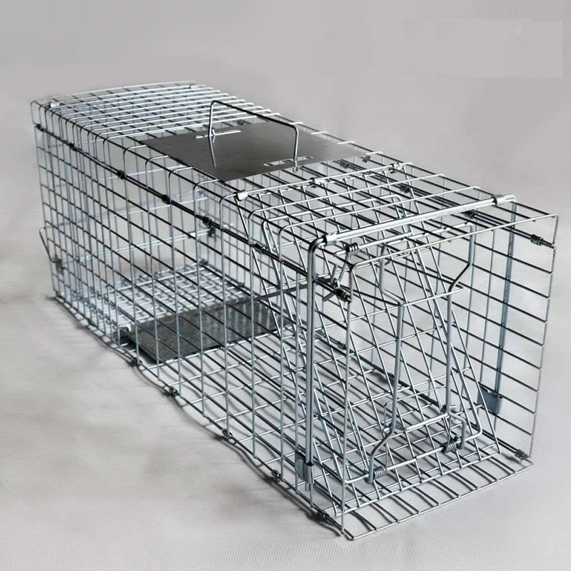 94 x 34 x 36 cm galvanized Collapsible Humane Animal Trap cage