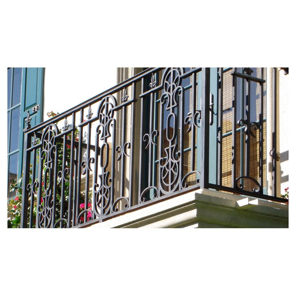 Prima Unique Wrought Iron Railing Outdoor Stair Railing Internal Cast Galvanized Powder Coated Wrought Iron Railing