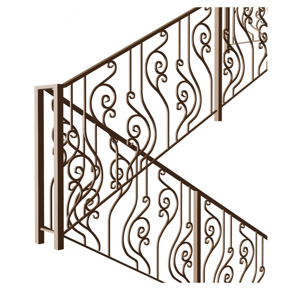 Prima Unique Wrought Iron Railing Outdoor Stair Railing Internal Cast Galvanized Powder Coated Wrought Iron Railing