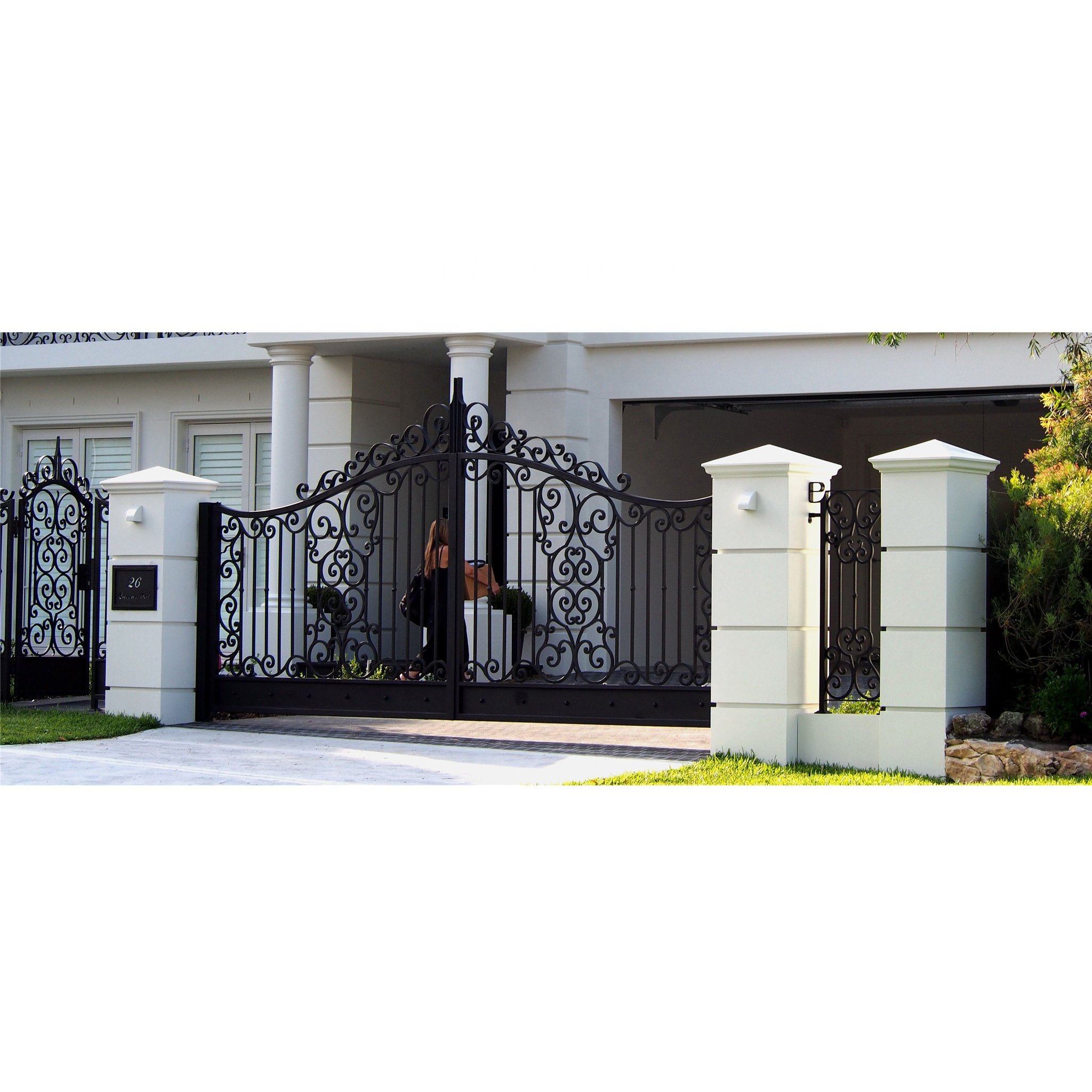 popular design decorative wrought iron fence wrought iron gate steel gate driveway gate