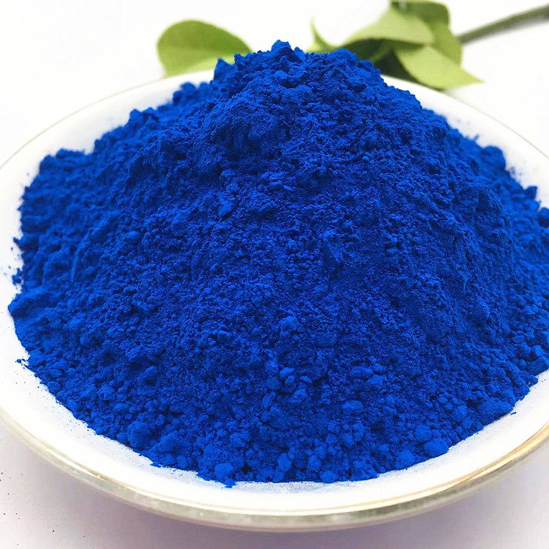 Iron oxide blue permeable brick, cement color, fresh deep blue, sapphire blue paint and coating, using ultramarine blue pigment