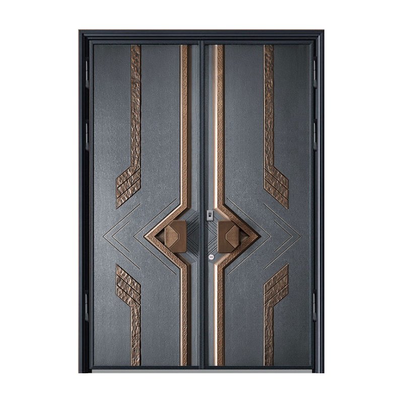 2024 Factory Villa Main Entry Aluminum Cast Wrought Iron Double Color Bullet proof Door