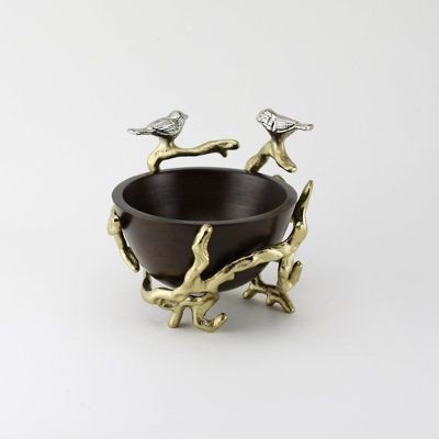 Excellent Quality Metal Iron Round Fruit Bowl Aluminium Cast Leave Design Stand Gold & White Powder For Home Decor