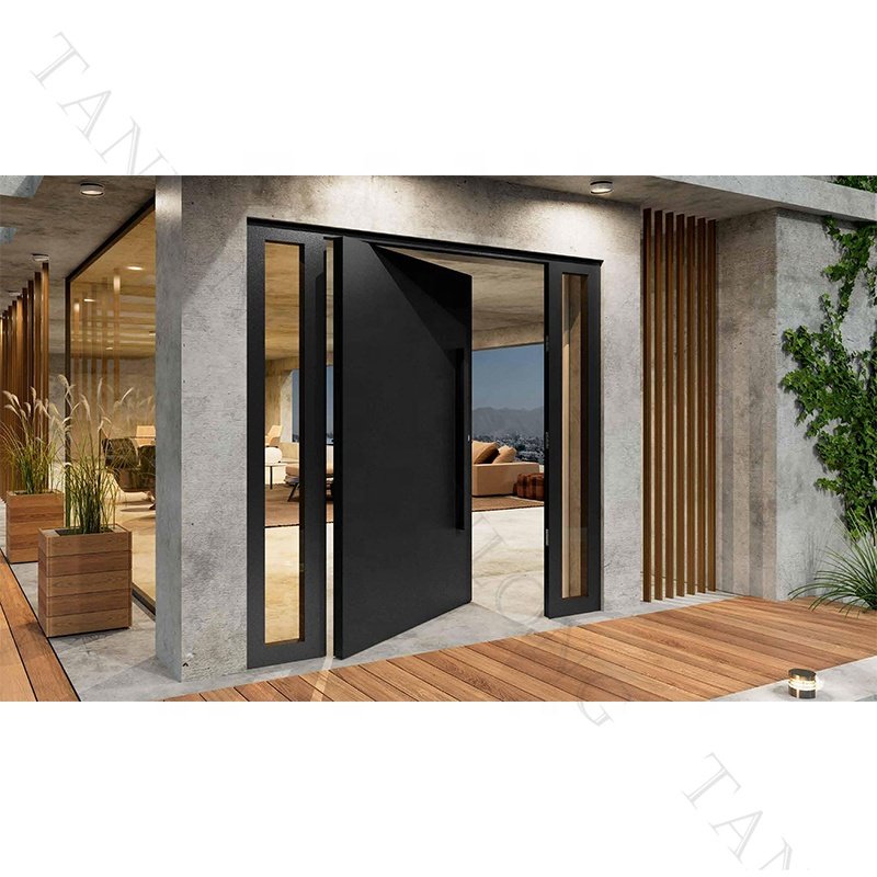 Custom Tanlong Panel Wrought Iron Security Door Designs Double Exterior Modern Front Doors