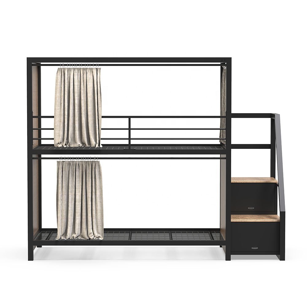 2 layers metal iron bunk beds bunk frame bunk bed with double bed for adult