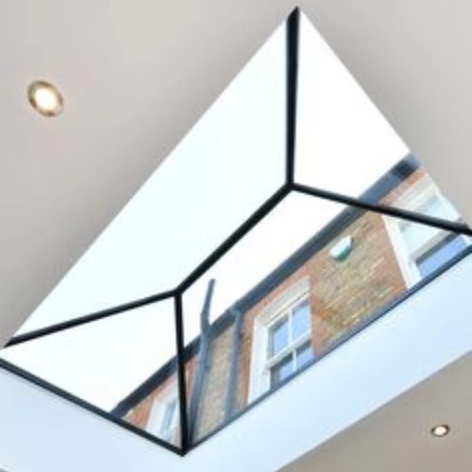 Steel Frame Vertical Swing Awning Ceiling Windows Aluminum Alloy Tempered Glass Skyview Roof Window Skylight