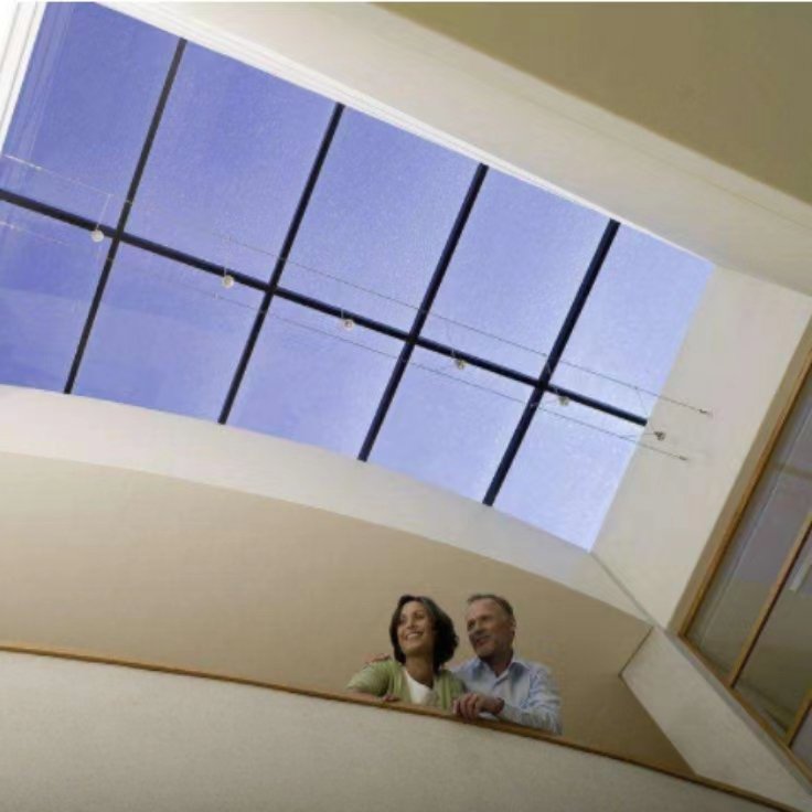 Steel Frame Vertical Swing Awning Ceiling Windows Aluminum Alloy Tempered Glass Skyview Roof Window Skylight