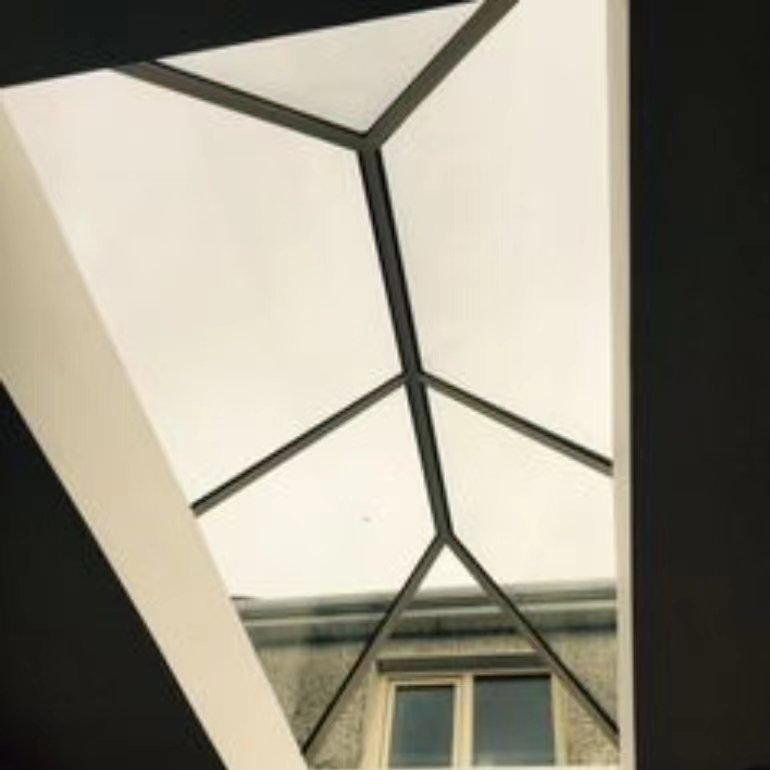 Steel Frame Vertical Swing Awning Ceiling Windows Aluminum Alloy Tempered Glass Skyview Roof Window Skylight