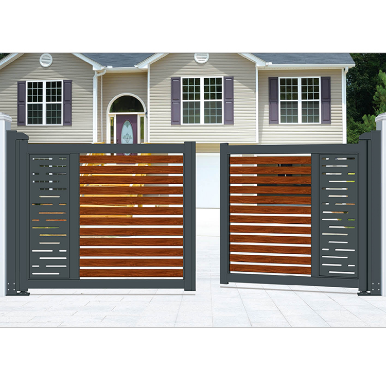 Strong and stylish 14ft iron gate swing fencing trellis gates garden