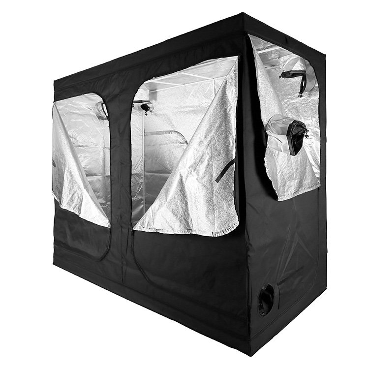 240x120x200 mylar hydroponic greenhouse indoor plant growing box with observation window and floor tray