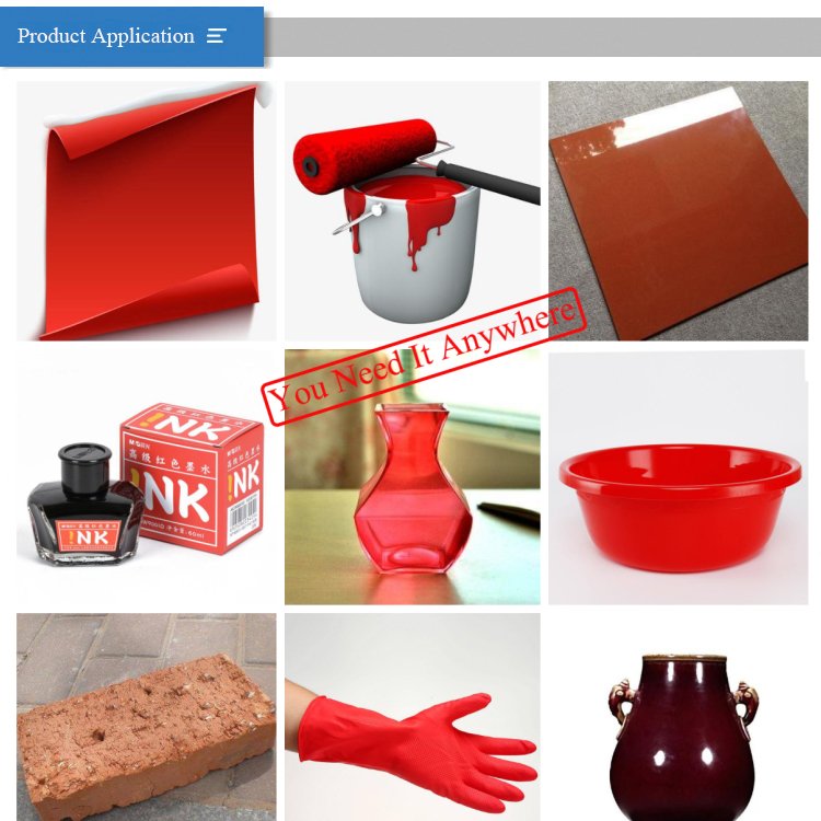 High purity multiple colors wholesale manufacture iron oxide Red Pigment for Concrete/cosmetics 25kg bag