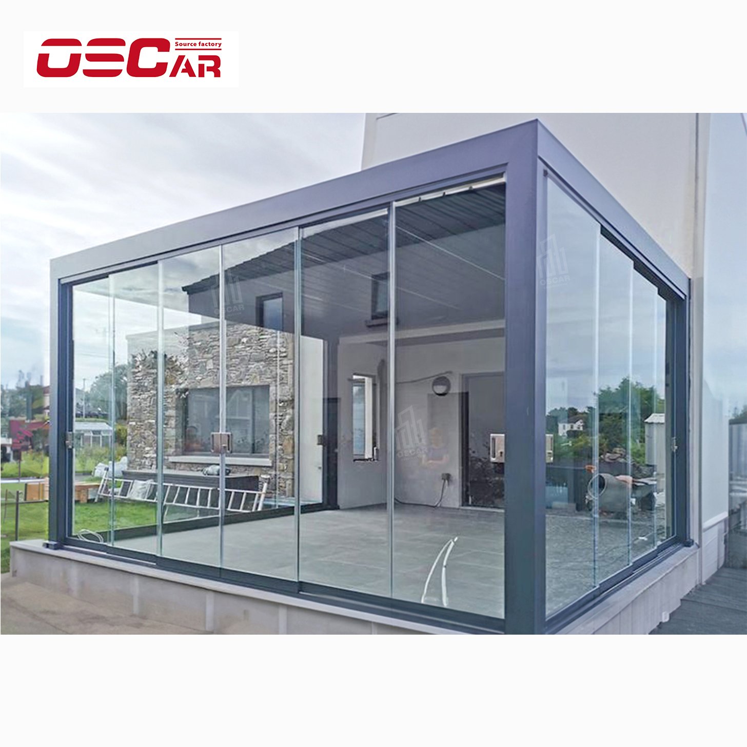 High-quality Aluminium Alloy Patio Pavilion Automatic Adjustable Louvered Roof Electric Retractable Awning Pergola for Garden