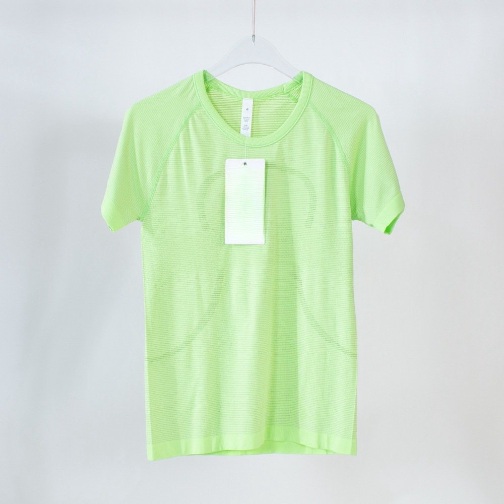 YMR-B25 Wholesale women's short sleeve t-shirt sports top breathable fitness lulu yoga short sleeve