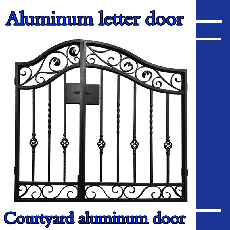 High-End Electric Gate Gardens Rust-Free Hand Sanded Aluminum Forged Iron Waterproof Rot Proof Villas Fences Trellis Welded