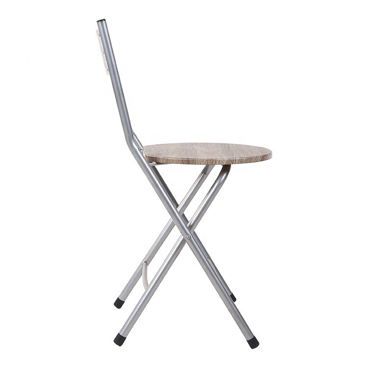 Free Sample Wood Strip Vintage High Wooden Bar Stool Muslim Metal Church Prayer Chair