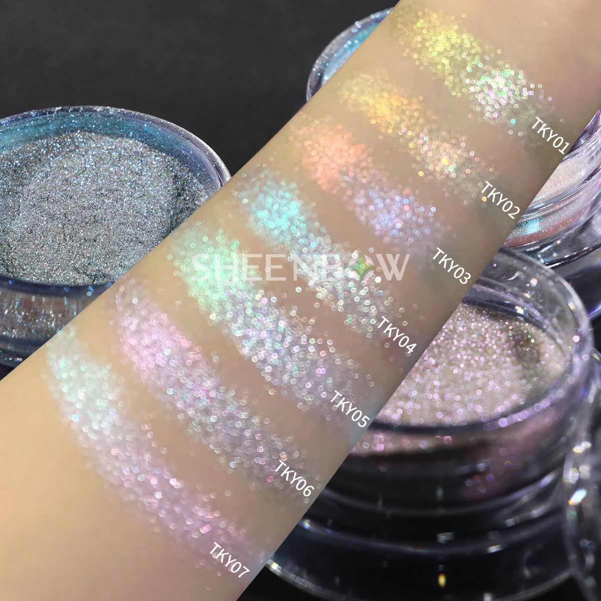 Sheenbow Unique Face Eyes Eyeshadow Makeup Color Highlighter Pigment Powder