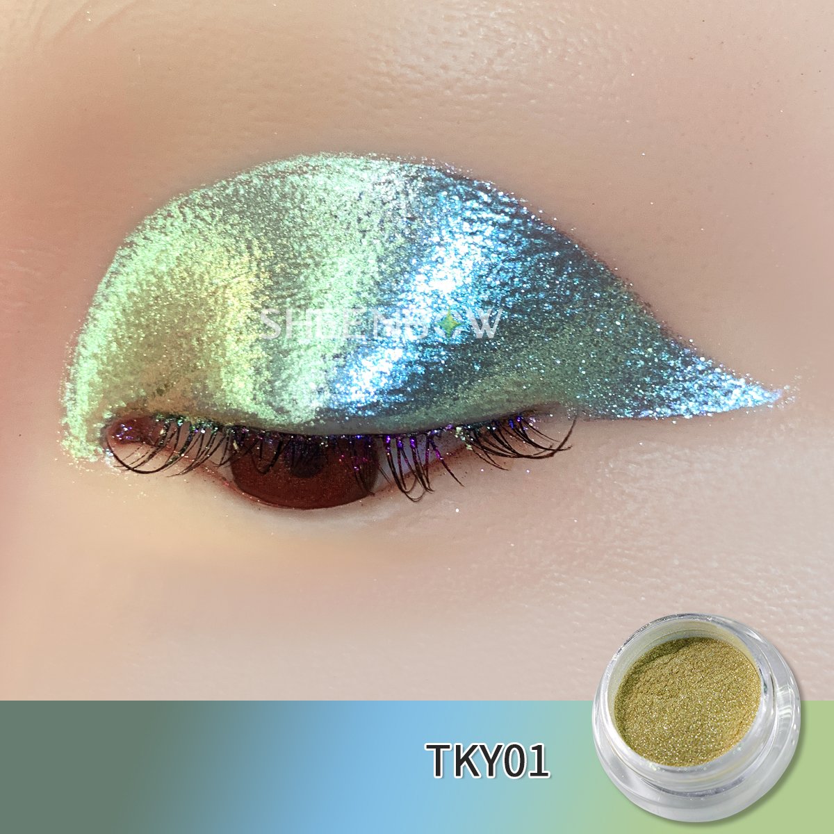 Sheenbow Unique Face Eyes Eyeshadow Makeup Color Highlighter Pigment Powder