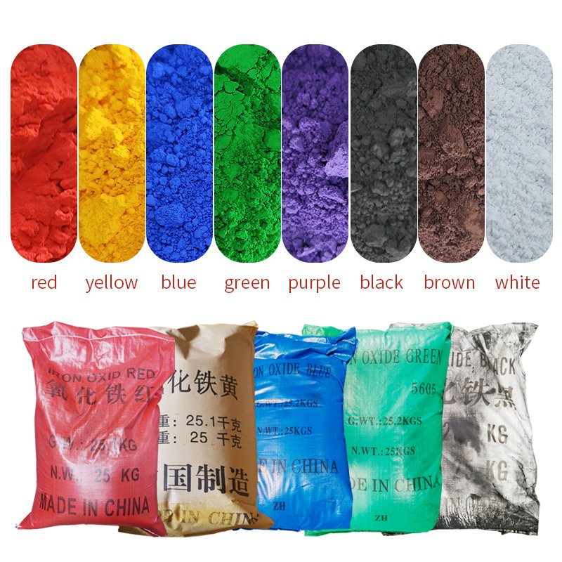 Wholesale cement paint pigments iron oxide pigment color concrete iron oxide red for bricks in bulk