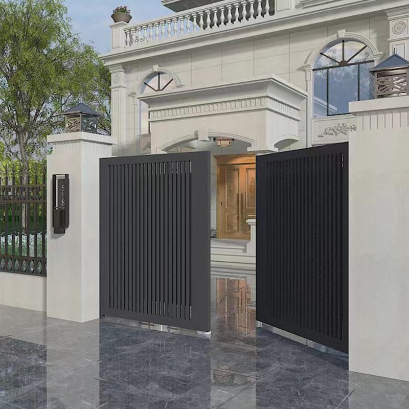 wrought iron fancy gate country courtyards home electric pair single open Chinese wrought iron gates garden gate
