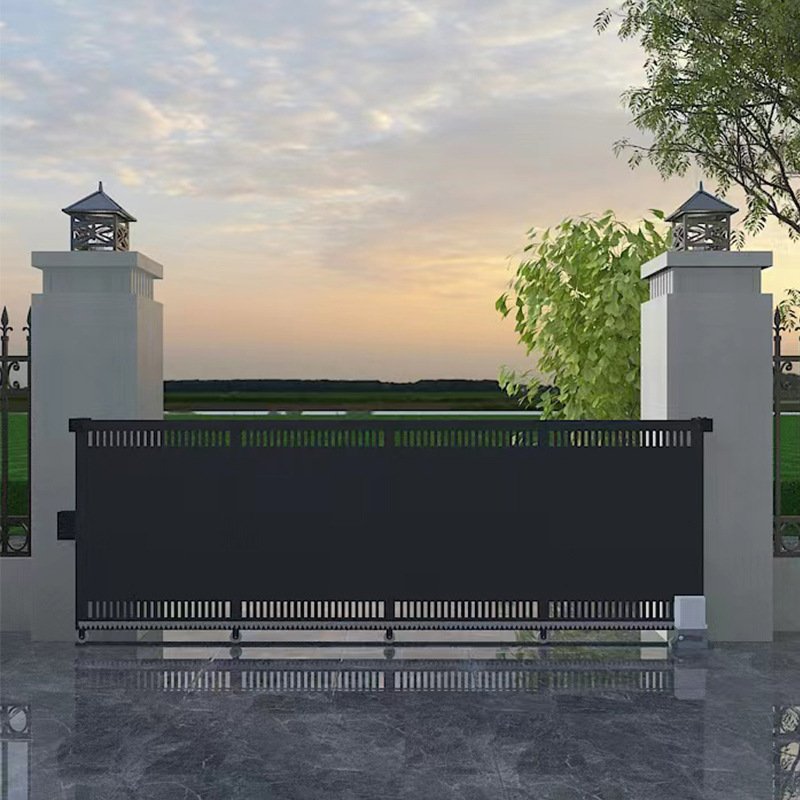 wrought iron fancy gate country courtyards home electric pair single open Chinese wrought iron gates garden gate