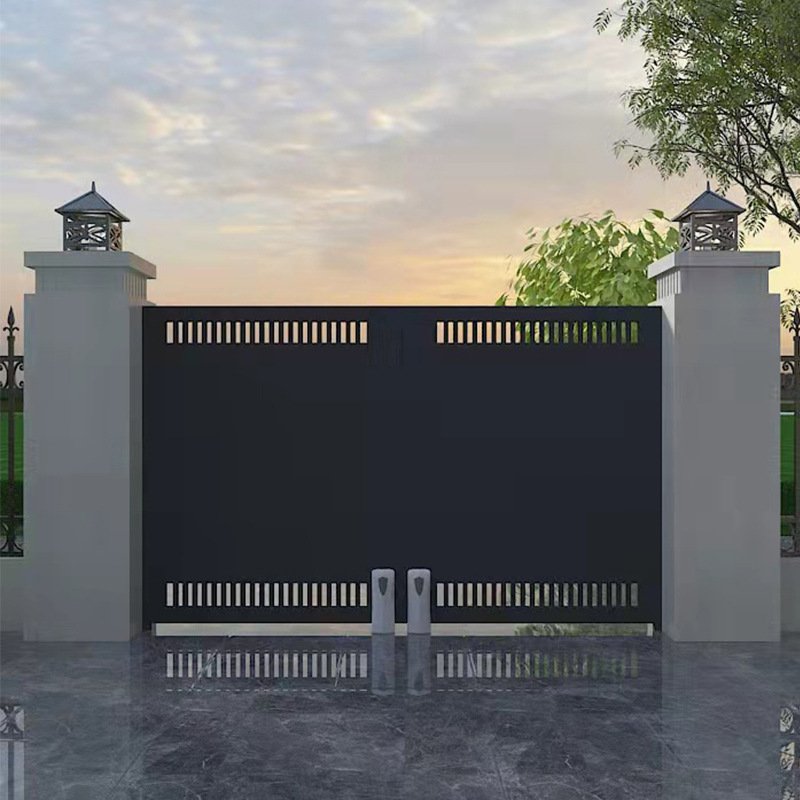 wrought iron fancy gate country courtyards home electric pair single open Chinese wrought iron gates garden gate