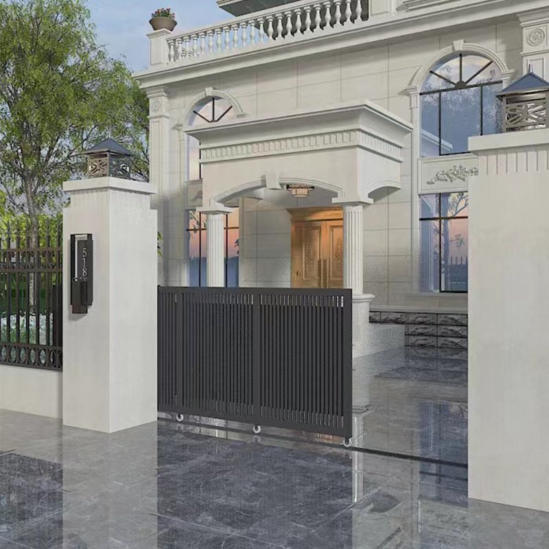 wrought iron fancy gate country courtyards home electric pair single open Chinese wrought iron gates garden gate