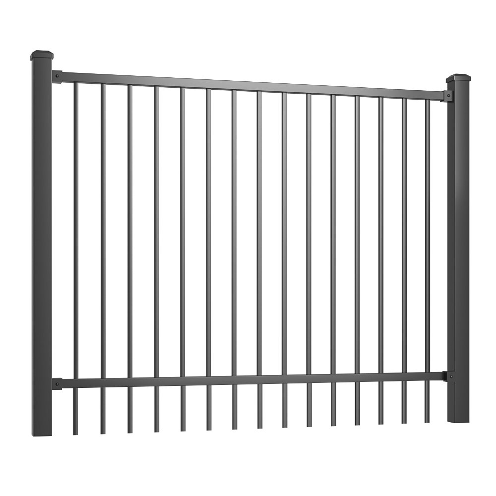 2024 New Design Wholesale Prices Wrought Iron Fence Panel Aluminum Metal Picket Ornamental Fence