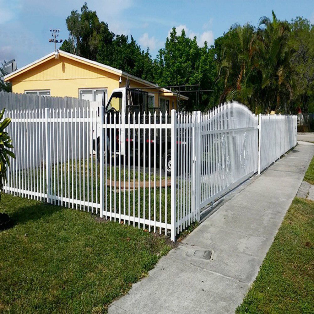 2024 New Design Wholesale Prices Wrought Iron Fence Panel Aluminum Metal Picket Ornamental Fence
