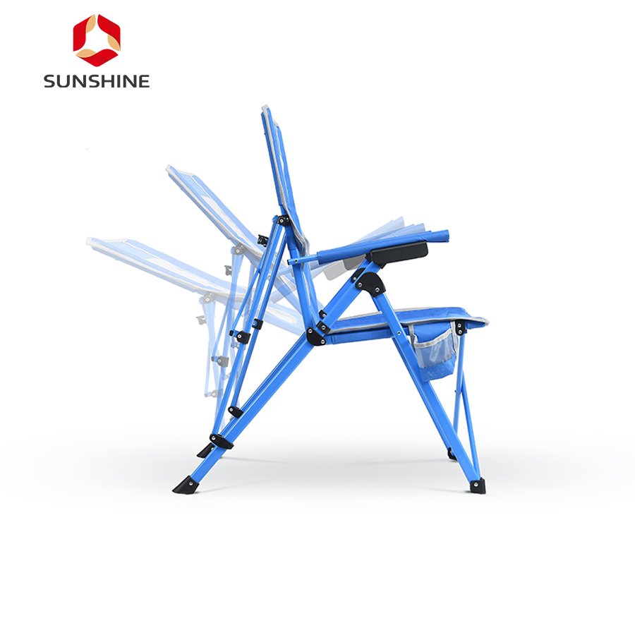 Factory 3-position adjustment Portable Recliner Lightweight Foldable Ultra light folding outdoor Beach Camping Chair