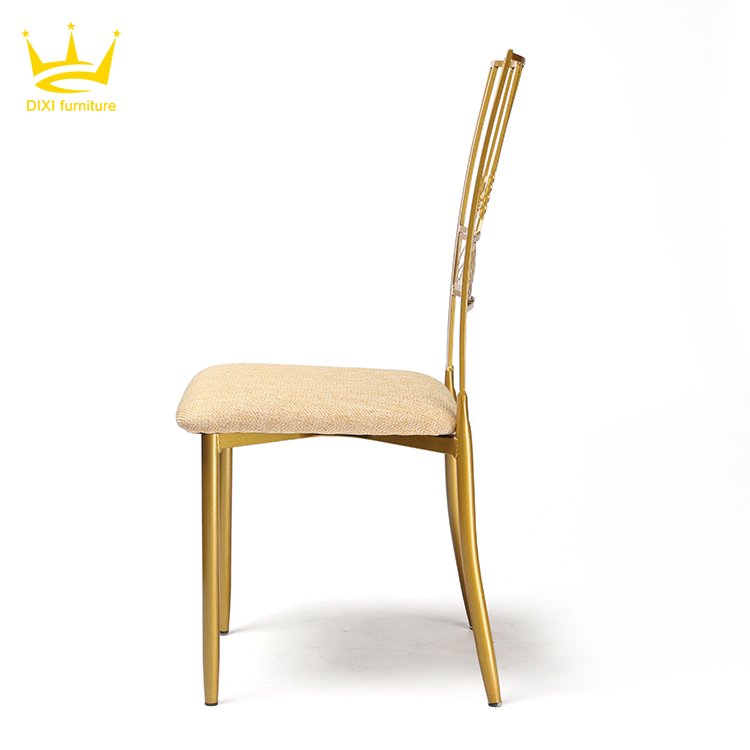 New Design Wholesale Hotel Dinning Chair Modern Luxury Metal Gold Party Chairs and Tables for Events Wedding