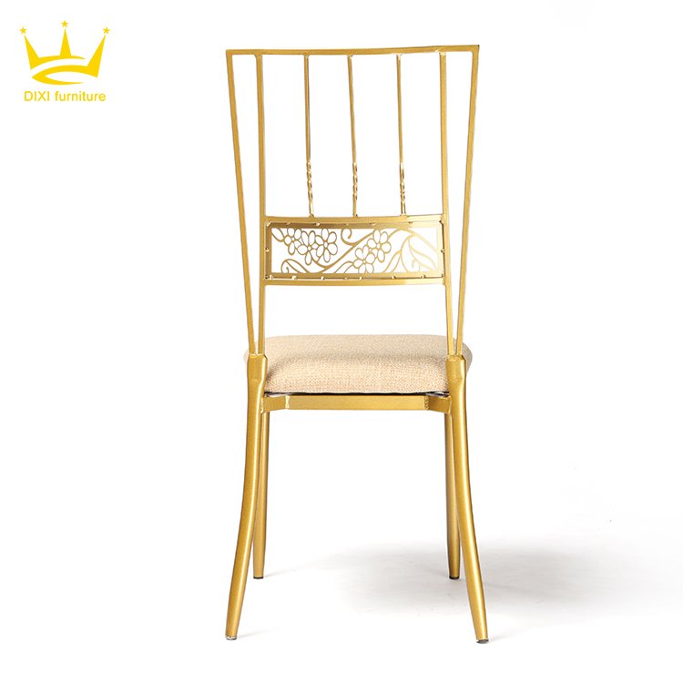 New Design Wholesale Hotel Dinning Chair Modern Luxury Metal Gold Party Chairs and Tables for Events Wedding
