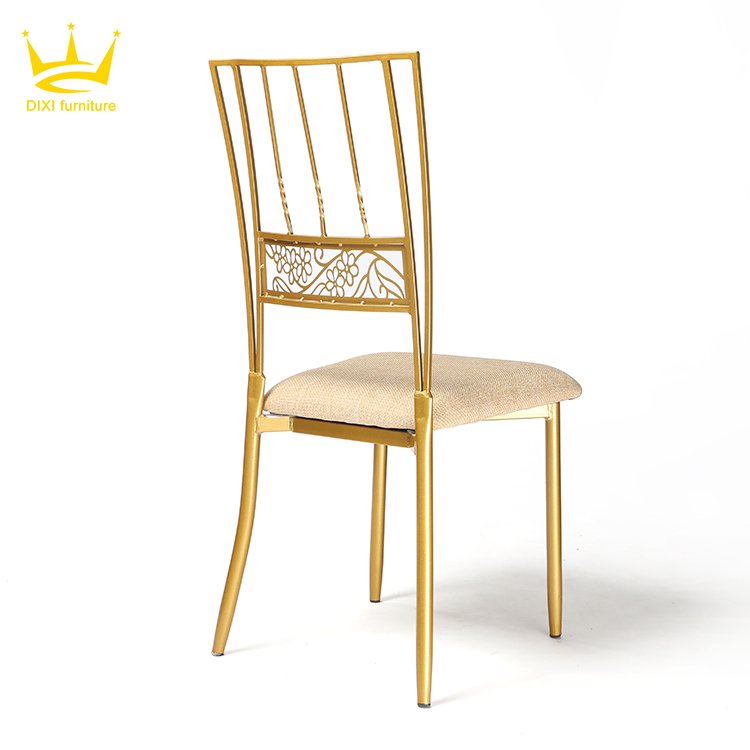New Design Wholesale Hotel Dinning Chair Modern Luxury Metal Gold Party Chairs and Tables for Events Wedding