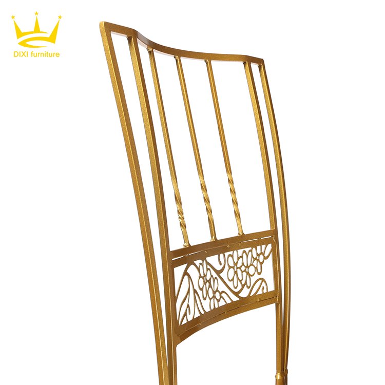 New Design Wholesale Hotel Dinning Chair Modern Luxury Metal Gold Party Chairs and Tables for Events Wedding