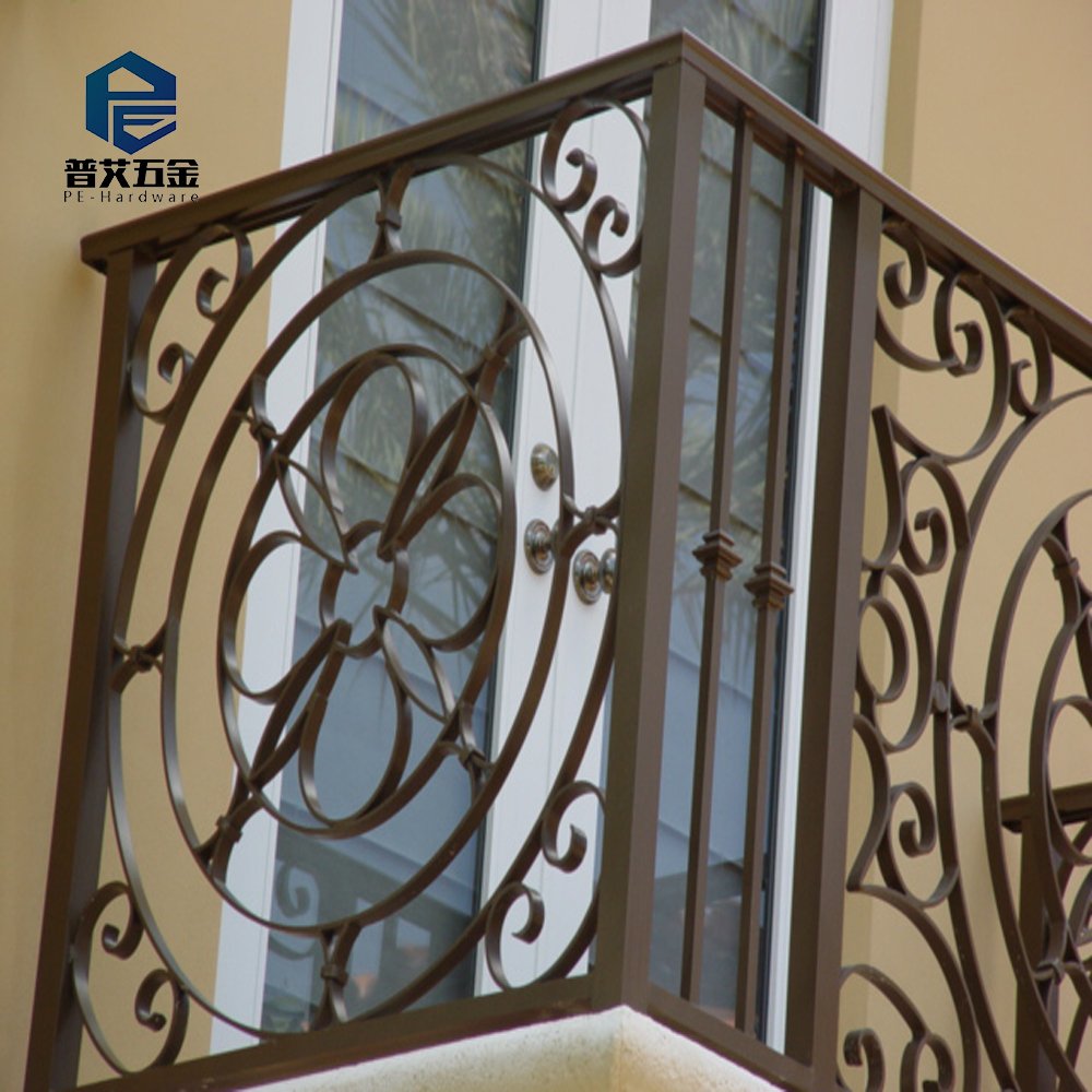 powder coated used wrought iron railing iron handrail forge metal railing