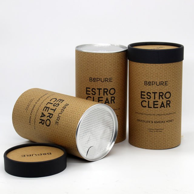 Wholesale Custom food Grade coffee bean tea herb powder canister capsule packaging airtight composite cans With Covers tin lid