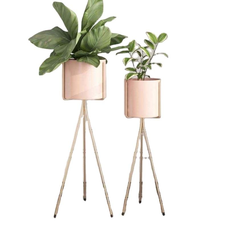 Wholesale Modern Planter Stand Plant Pots Round Flower Plant Stand Metal Potted Home Decor Gold Flower Stand