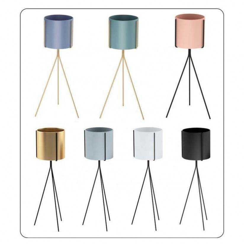Wholesale Modern Planter Stand Plant Pots Round Flower Plant Stand Metal Potted Home Decor Gold Flower Stand