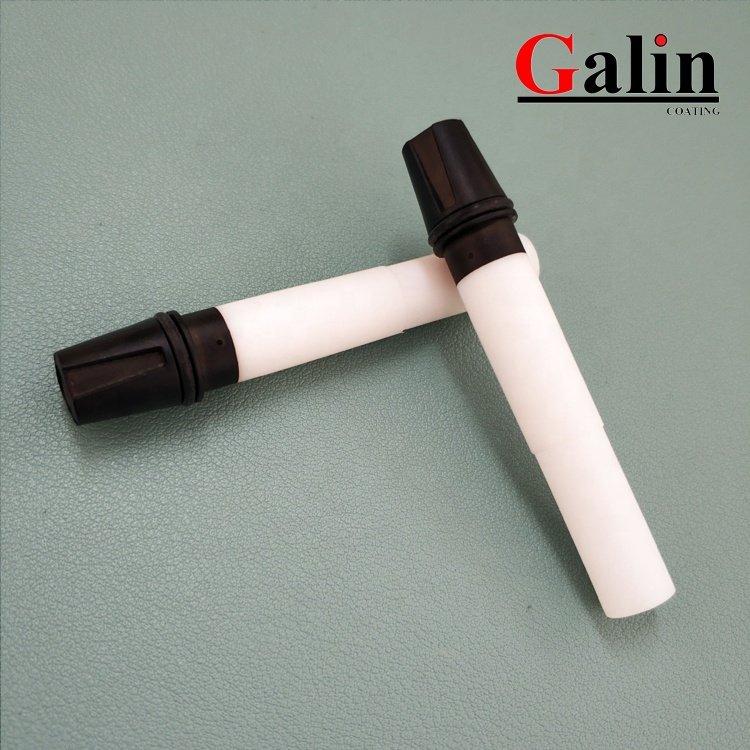 Powder coating machine spare parts 1006485 black and white insert sleeve made from PTEF