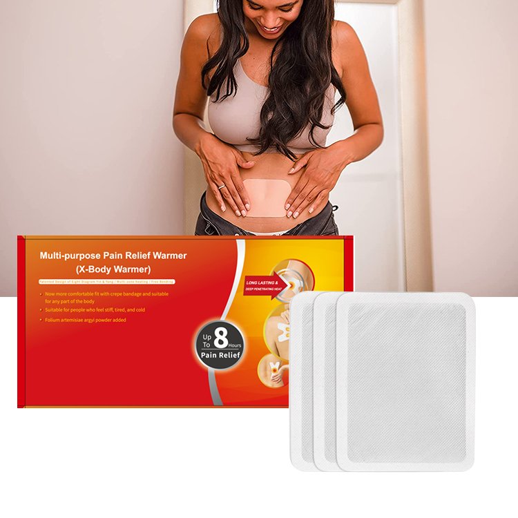 Hot sale disposable non-woven fabric menstrual iron powder heat patch for relieving period pain relief warm womb patch