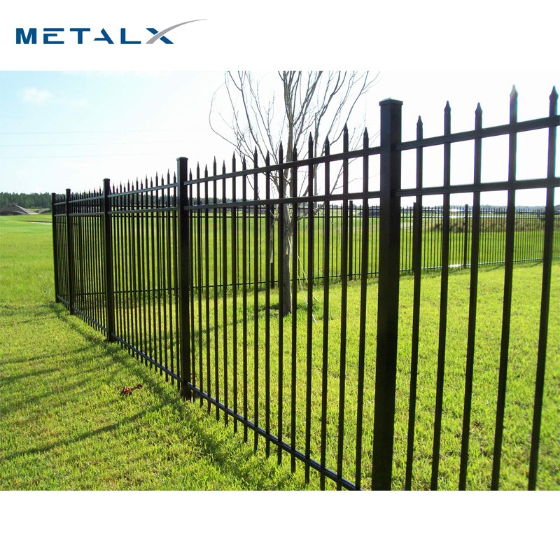 Best-selling 6ftx8ft Garden Black Metal Wrought Iron Fences Trellis Anti Rust Galvanized Steel Farm Fence Prices